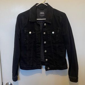 Zara Black Denim Jacket